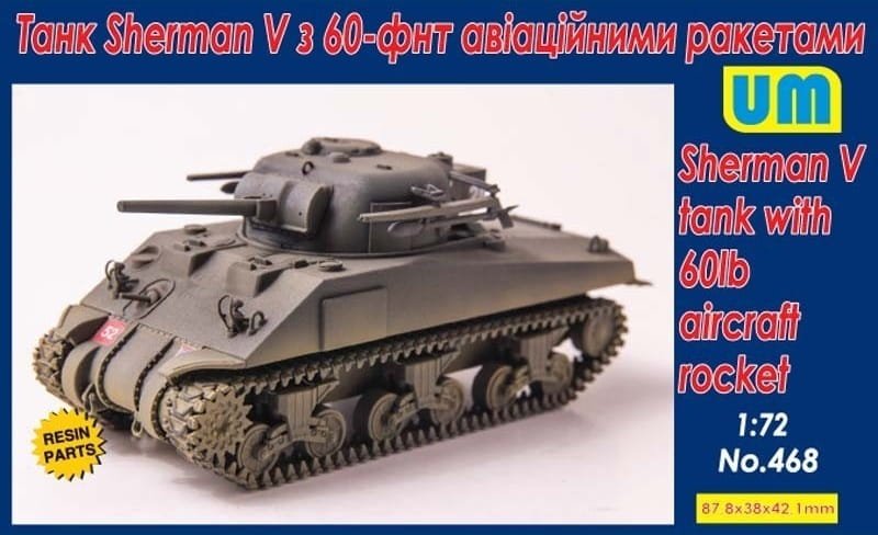 Unimodels 468 Char Sherman V avec roquette d&amp;#39;avion de 60 lb 1/72