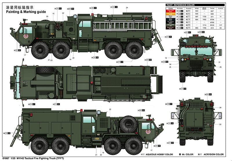 Trumpeter 01067 M1142 HEMTT TFFT (Tactical Fire Fighting Truck) 1/35 – immagine 3