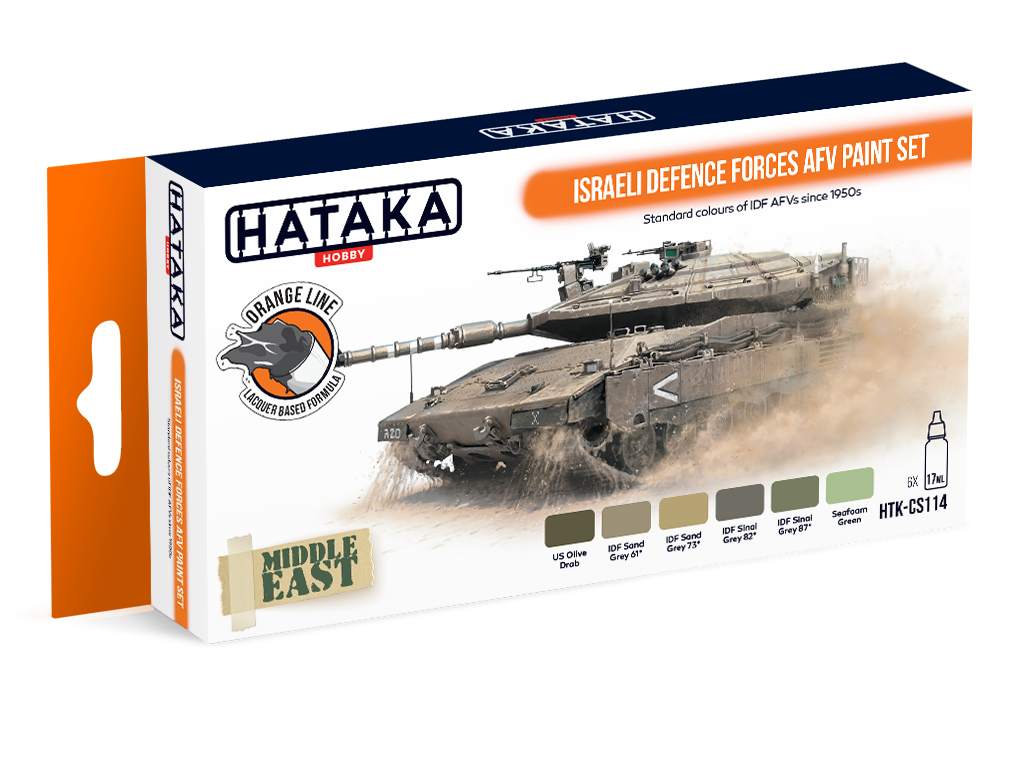 Hataka HTK-CS114 Israeli Defence Forces AFV Paint Set 6x17 ml – Bild 3