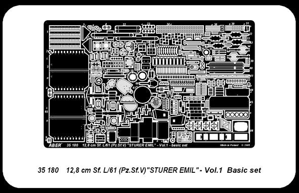 Aber 35180 Chasseur de chars allemand 12,8 cm Sf. L/61 (Pz.Sf.V) Sturer Emil - vol.1 - set de base (1/35) – image 4
