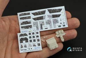 Quinta Studio QD48216 F/A-18D Late 3D-Printed &amp;amp; colored Interior on decal paper with resin parts (Kinetic) 1/48 – image 2