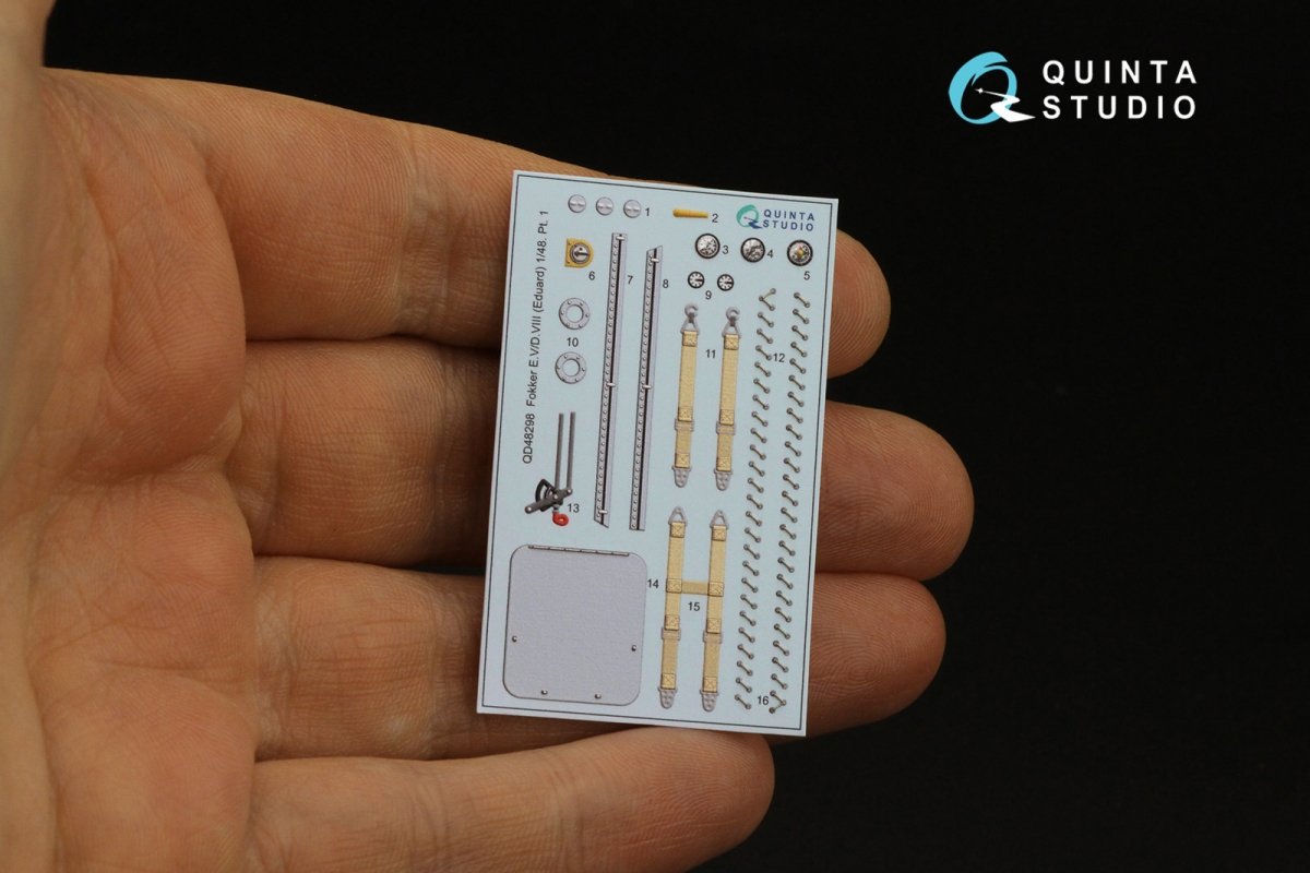 Quinta Studio QD48298 Fokker EV-DVIII 3D-Printed &amp;amp; coloured Interior on decal paper (Eduard) 1/48 – zdjęcie 2