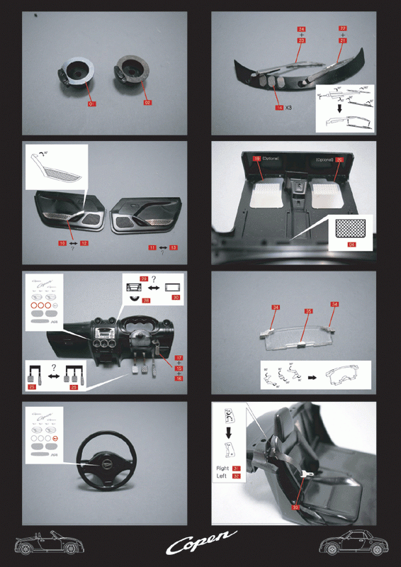 KA Models KE-24010 Daihatsu Copen Detail-up Pièce gravée 1/24 – image 2