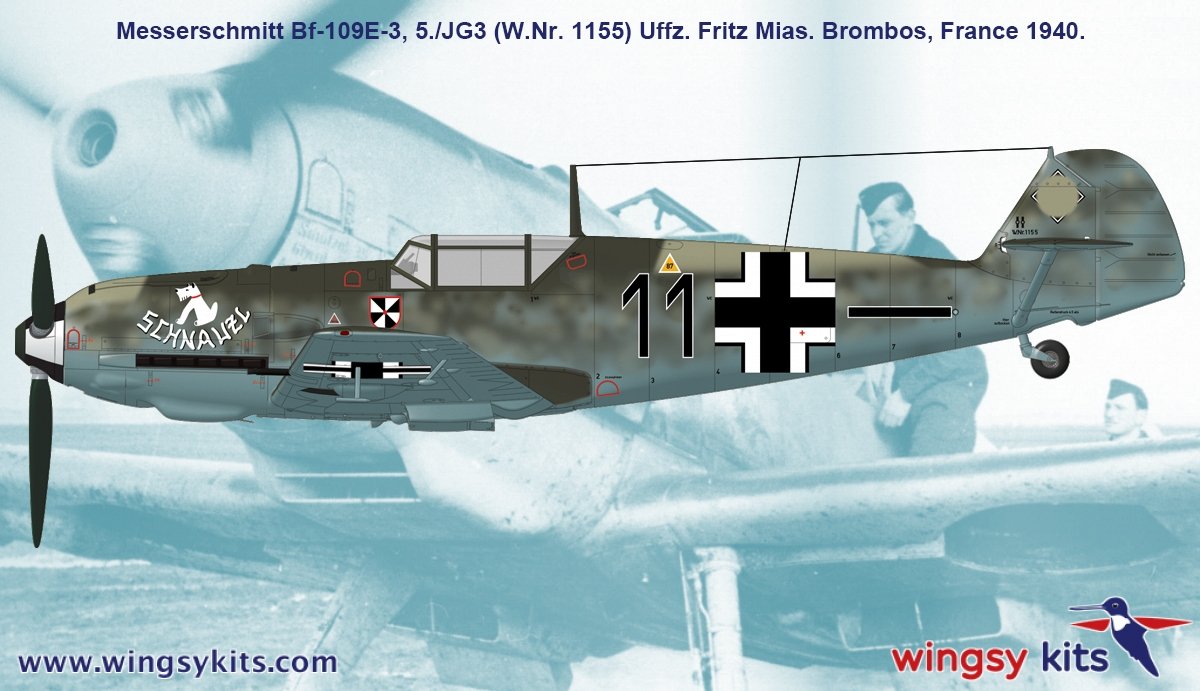 Wingsy Kits D5-08 German WWII Fighter MESSERSCHMITT Bf 109 E-3 1/48 – Bild 14