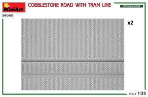 Miniart 36065 COBBLESTONE ROAD WITH TRAM LINE 1/35 – Bild 2