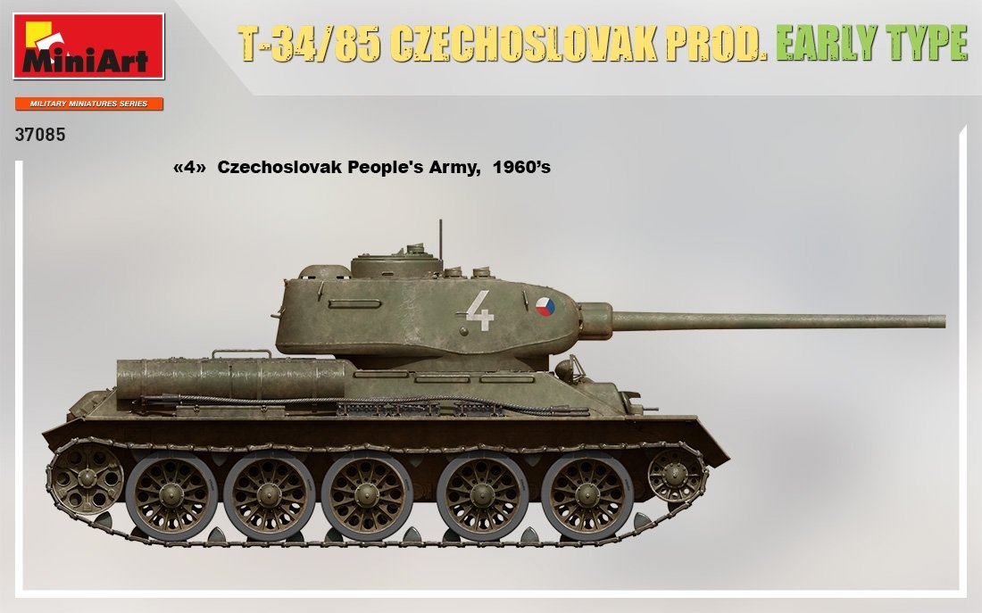 MiniArt 37085 T-34/85 CZECHOSLOVAK PROD. EARLY TYPE 1/35 – immagine 3