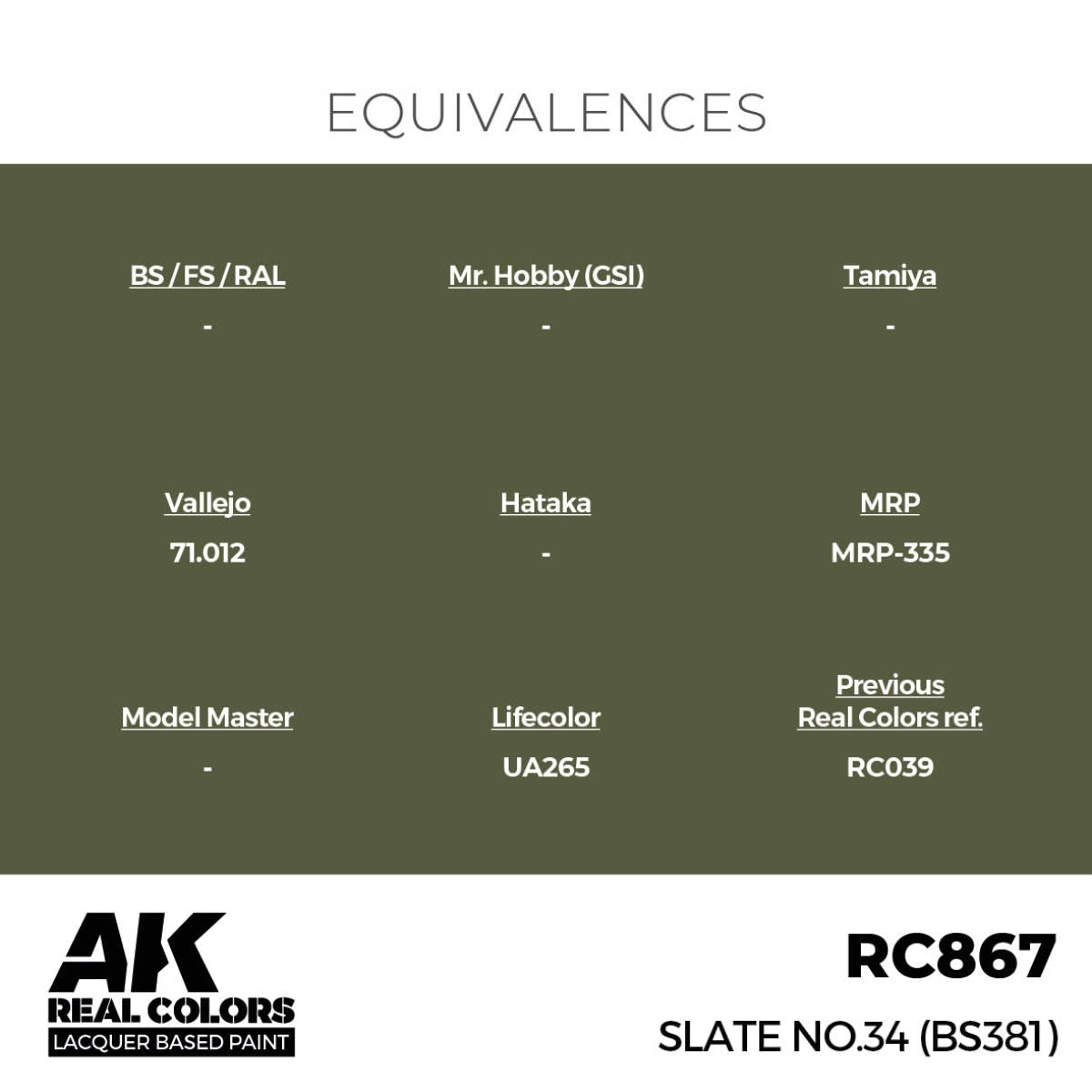 AK Interactive RC867 Slate No.34 (BS381) 17 ml – imagen 3