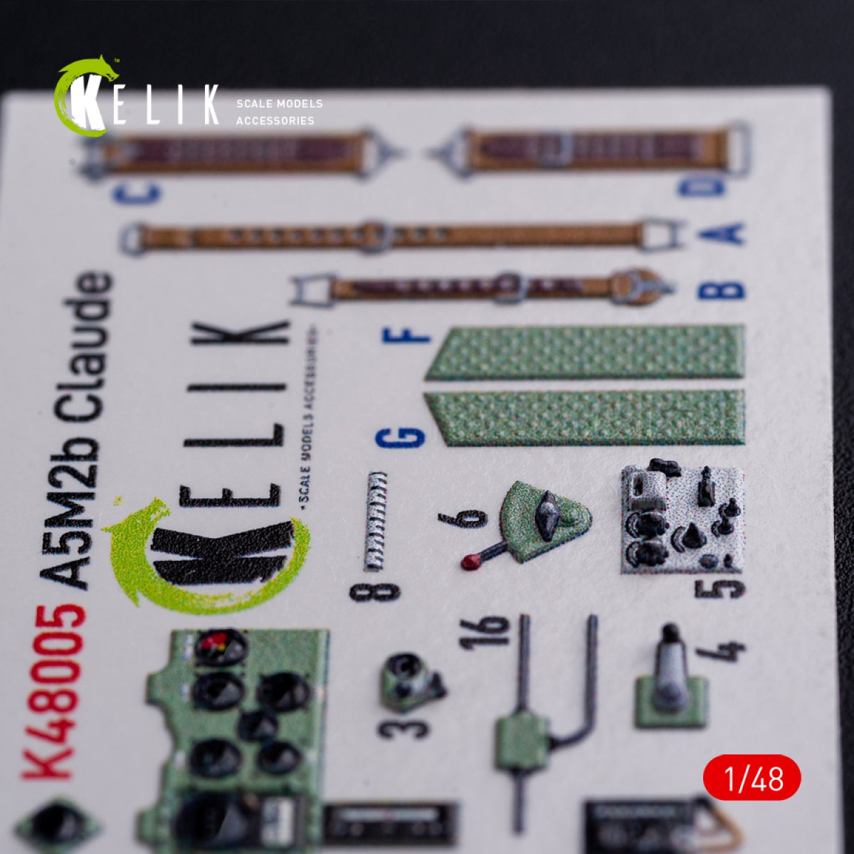 Décalcomanies 3D intérieures KELIK K48005 A5M2B Claude pour maquette WingsyKits au 1/48 – image 3