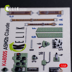 Décalcomanies 3D intérieures KELIK K48005 A5M2B Claude pour maquette WingsyKits au 1/48 – image 3