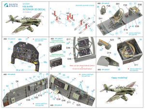 Quinta Studio QD32091 Ju 87A 3D-Printed &amp;amp; coloured Interior on decal paper (Trumpeter) 1/32 – immagine 6