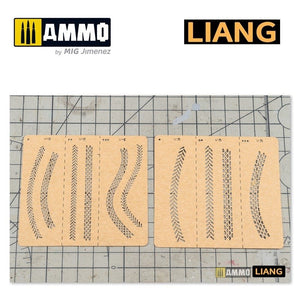 Liang 0011 Tire Tracks Effects Airbrush Stencils B – Bild 5