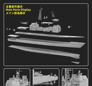 FlyHawk Model FH1167 Aegis Cruiser USS Bunker Hill CG-52 1991 1/700 – Bild 3