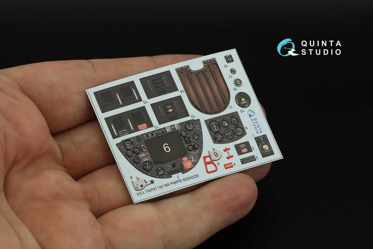 Quinta Studio QD24009 Spitfire Mk.IXc 3D-Printed &amp;amp; coloured Interior on decal paper (Airfix) 1/24 – Bild 12