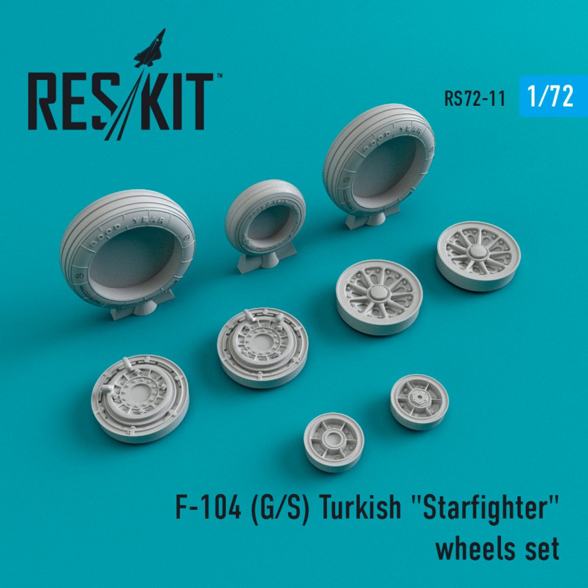 RESKIT RS72-0011 F-104 (G,S) TURKISH &amp;quot;STARFIGHTER&amp;quot; WHEELS SET 1/72