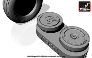 Armory Models AW48022 Mikoyan MiG-29A/B/UB Fulcrum wheels, early 1/48 – Bild 3