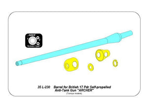 Aber 35L-230 Barrel for 17pdr. Self-propelled A/T gun “Archer” 1/35 – imagen 4