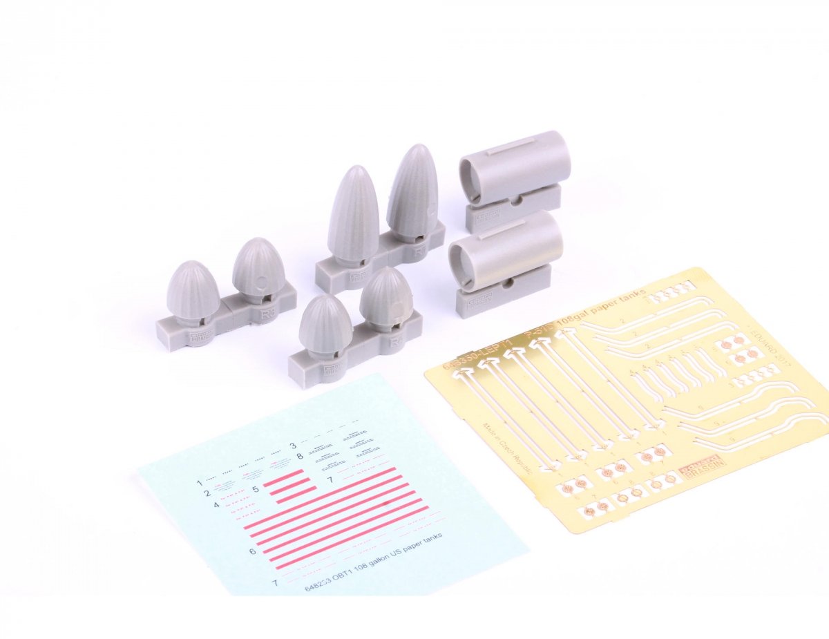 Eduard SIN64846 P-51D armament &amp;amp; fuel tanks AIRFIX 1/48 – Bild 7