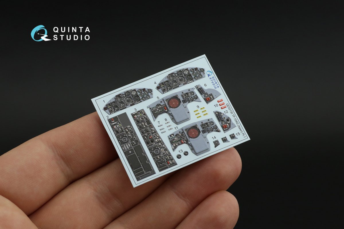 Quinta Studio QD32130 TF-104G 3D-Printed &amp;amp; coloured Interior on decal paper (Italeri) 1/32 – Bild 4