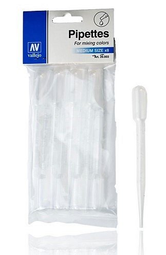 Vallejo 26003 8 pipettes moyennes 3 ml