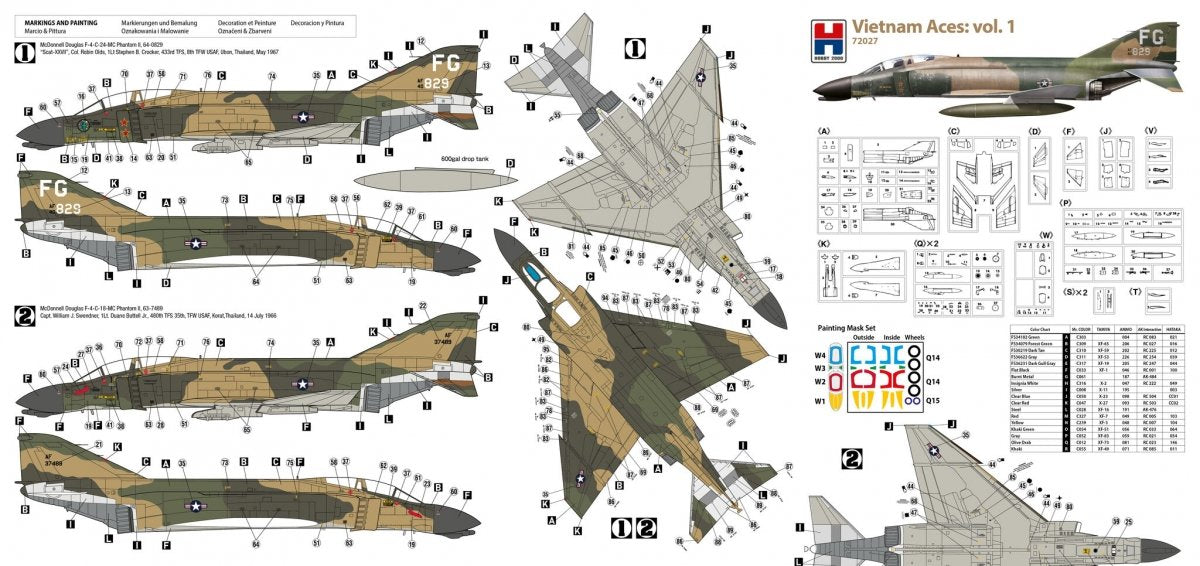 Hobby 2000 72027 F-4C Phanton II - Vietnam Aces 1 1/72 – Bild 2
