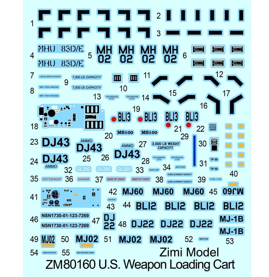 Zimi Model 80160 U.S. Weapon Loading Cart 1/48 – Bild 3