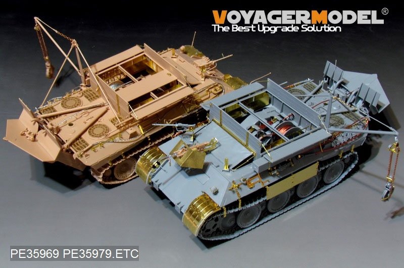 Maquette Voyager PE35979 Bergepanther Ausf.A allemand de la Seconde Guerre mondiale (type ancien, porte-outils Panther A) - Base pour TAKOM 2101 au 1/35 – image 18
