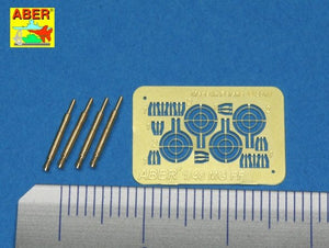 Aber A48 008 Set of 4 barrels for German Oerlikon 20mm aircraft machine guns MG FF with sights 1/48 – immagine 3