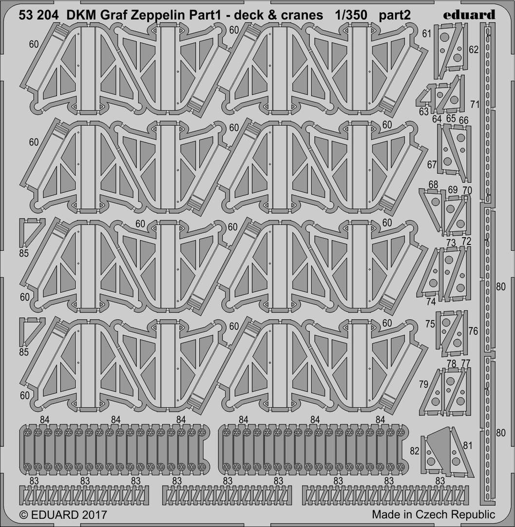 Eduard 53204 DKM Graf Zeppelin pt.1 deck &amp;amp; jeraby TRUMPETER 1/350 – image 2