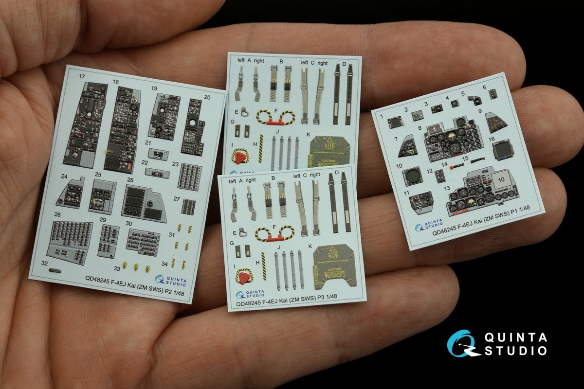 Quinta Studio QD48245 F-4EJ Kai 3D-Printed &amp;amp; coloured Interior on decal paper (ZM SWS) 1/48 – immagine 15