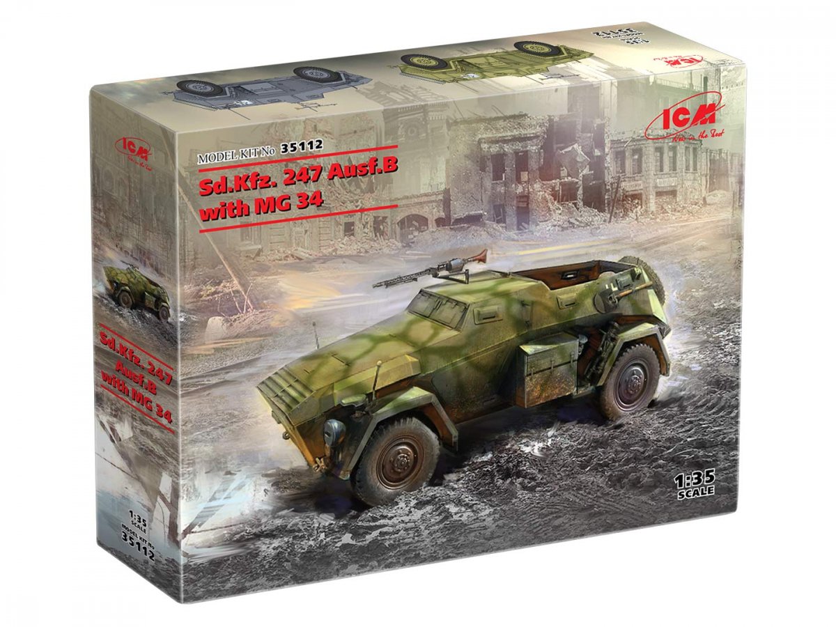 ICM 35112 Sd.Kfz. 247 Ausf.B with MG 34 machine gun 1/35 – Bild 2