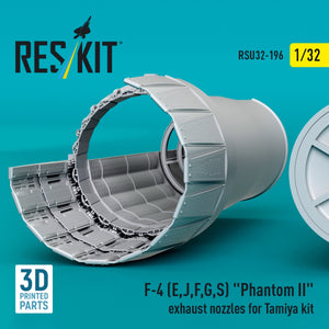 RESKIT RSU32-0196 F-4 (E, J, F, G, S) &amp;quot;Phantom II&amp;quot; exhaust nozzles for Tamiya kit (3D Printed) 1/32 – immagine 4