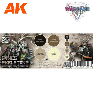 AK Interactive AK1069 WARGAME COLOR SET. BONES AND SKELETONS. 4x17 ml – Bild 2