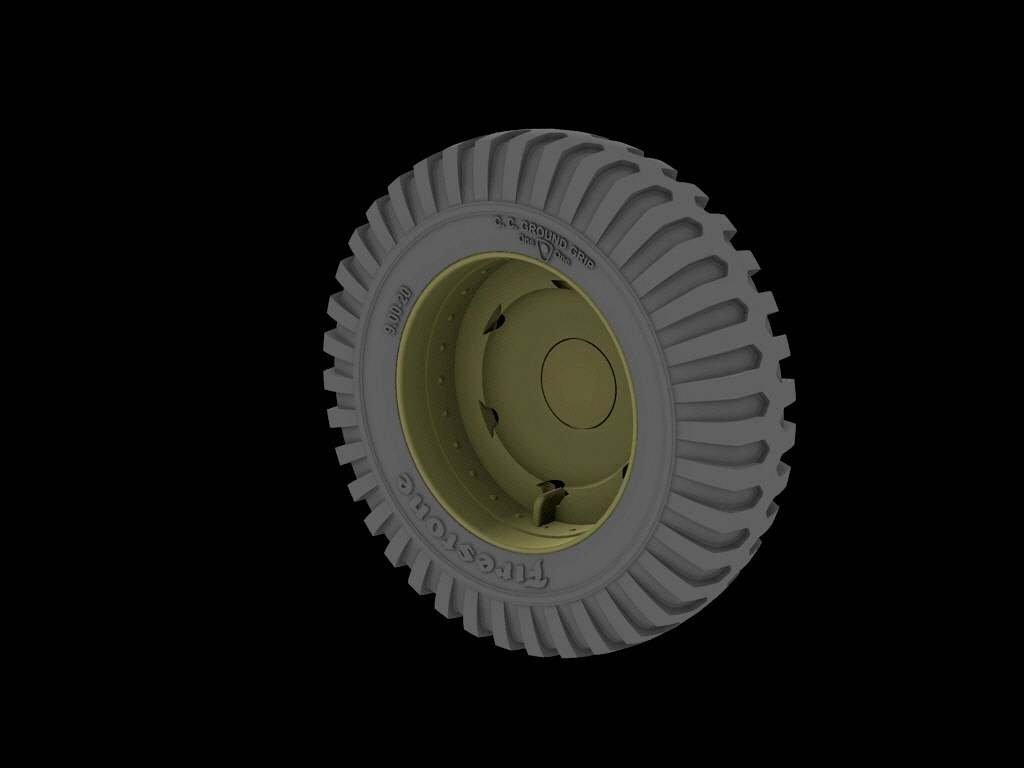 Panzer Art RE35-525 Front road wheels for M3 “Half Track” (Firestone) 1/35 – Bild 2