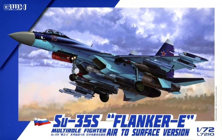 Great Wall Hobby L7210 Su-35S "Flanker E" Multirole Fighter Air to Surface Version 1/72