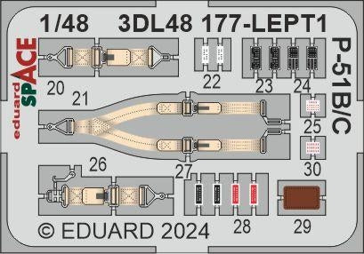 Eduard 3DL48177 P-51B/ C SPACE EDUARD 1/48 – immagine 4