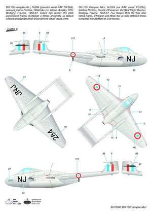 Special Hobby 72383 DH.100 Vampire Mk. I &amp;#39;RAF, RAAF and Armée de l&amp;#39;Air&amp;#39; 1/72 – immagine 4