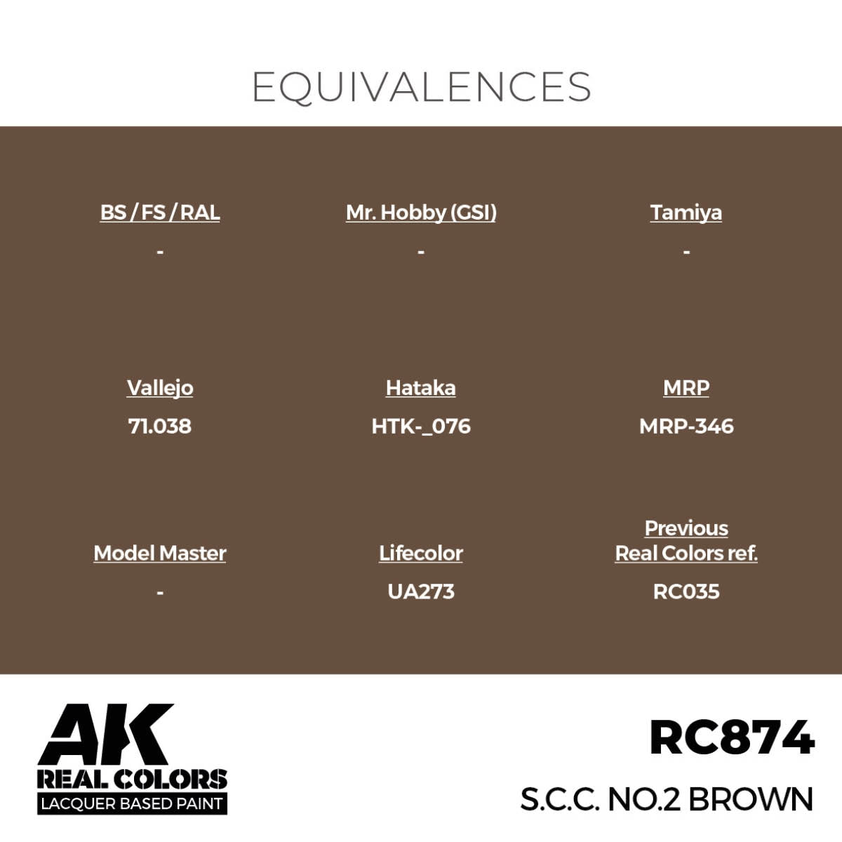 AK Interactive RC874 S.C.C. No.2 Brown 17 ml – Bild 2