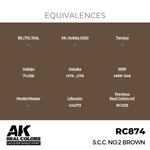 AK Interactive RC874 S.C.C. No.2 Brown 17 ml – Bild 2
