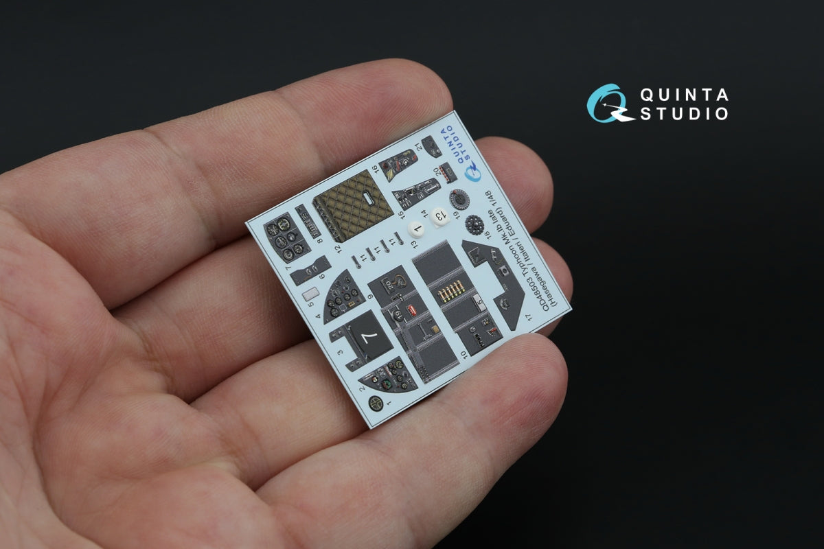 Quinta Studio QD48503 Typhoon Mk.Ib late 3D-Printed &amp;amp; coloured Interior on decal paper (Hasegawa/Italeri) 1/48 – Bild 5