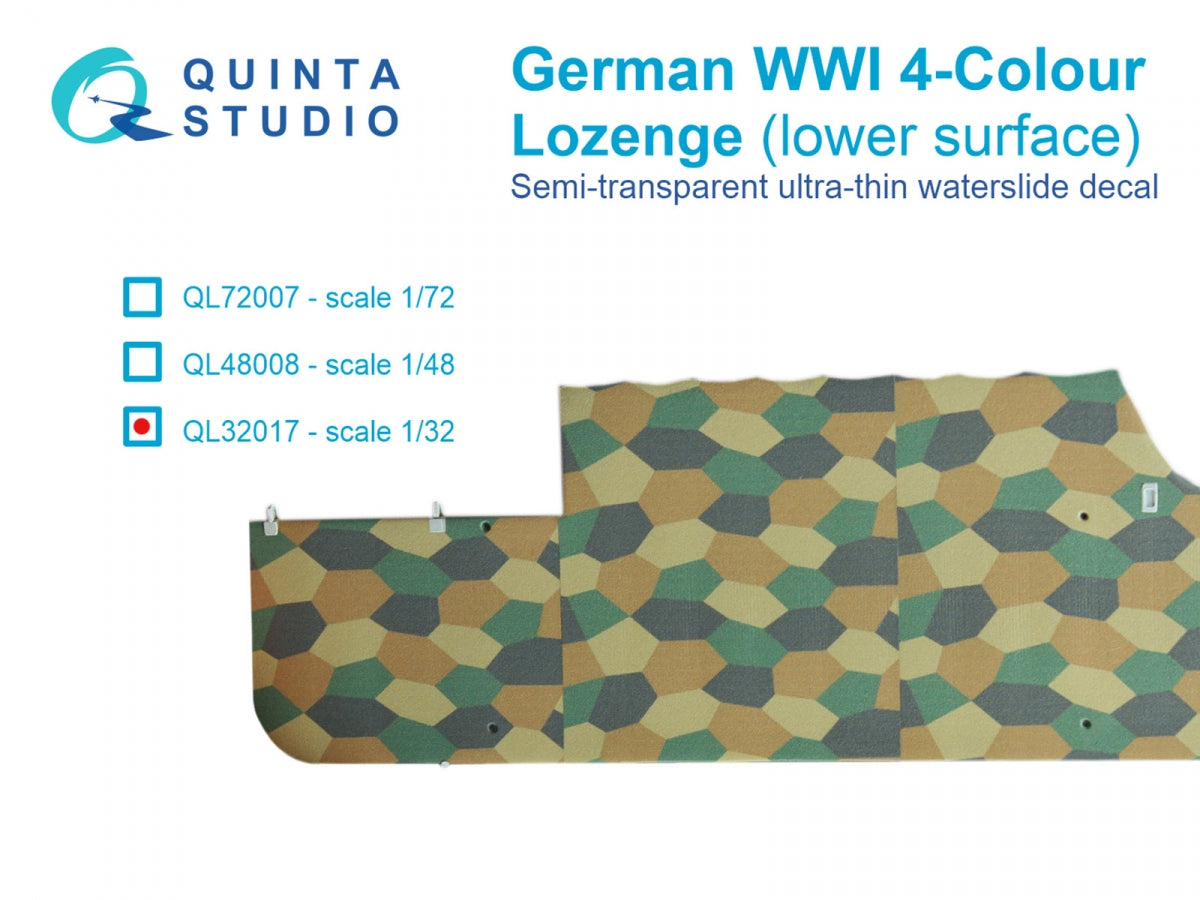 Quinta Studio QL32017 German WWI 4-Color Lozenge (lower surface) 1/32