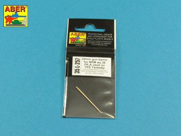 Aber 35L-257 20mm Gun Barrel for Nkm wz.38 FK-A used on TKS Tankette (For IBG / RPM) 1/35 – Bild 3