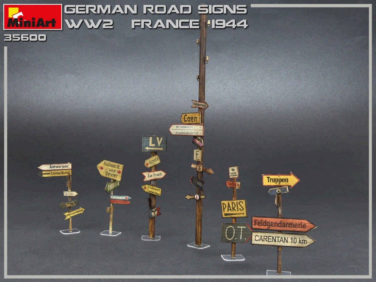 MiniArt 35600 GERMAN ROAD SIGNS WW2 (FRANCE 1944) 1/35 – zdjęcie 5
