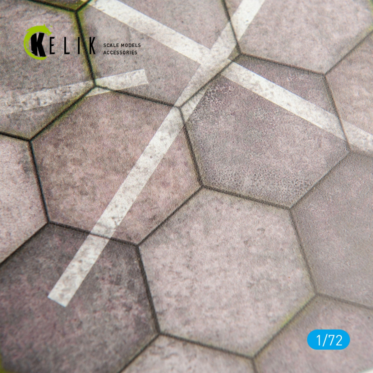 Plaques hexagonales en béton KELIK KS72004 pour base d&amp;#39;avions et d&amp;#39;hélicoptères - Acrylique 3 mm (280 x 180 mm) 1/72 – image 2