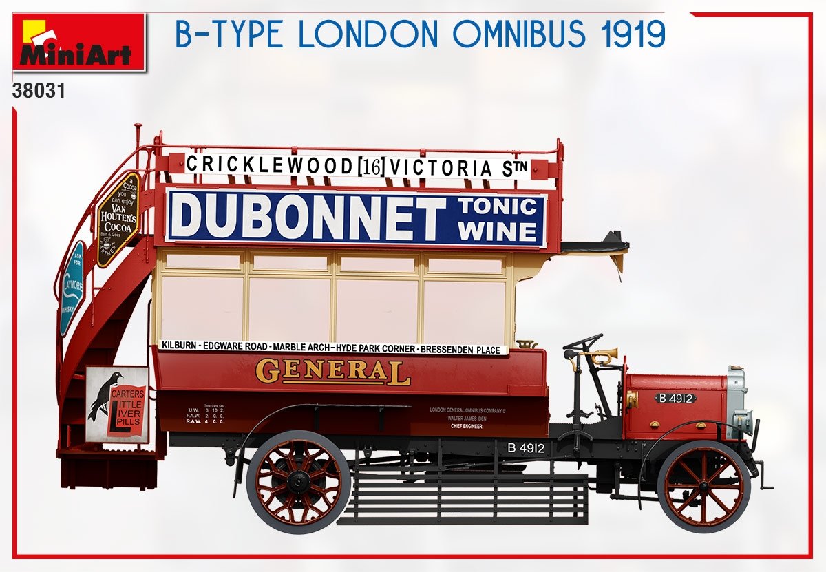 MiniArt 38031 B-TYPE LONDON OMNIBUS 1919 1/35 – Bild 3