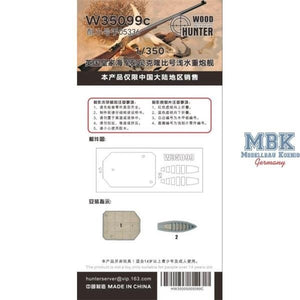 Pont en bois Wood Hunter W35099 HMS Abercrombie (POUR TRUMPETER 05336) 1/350 – image 2