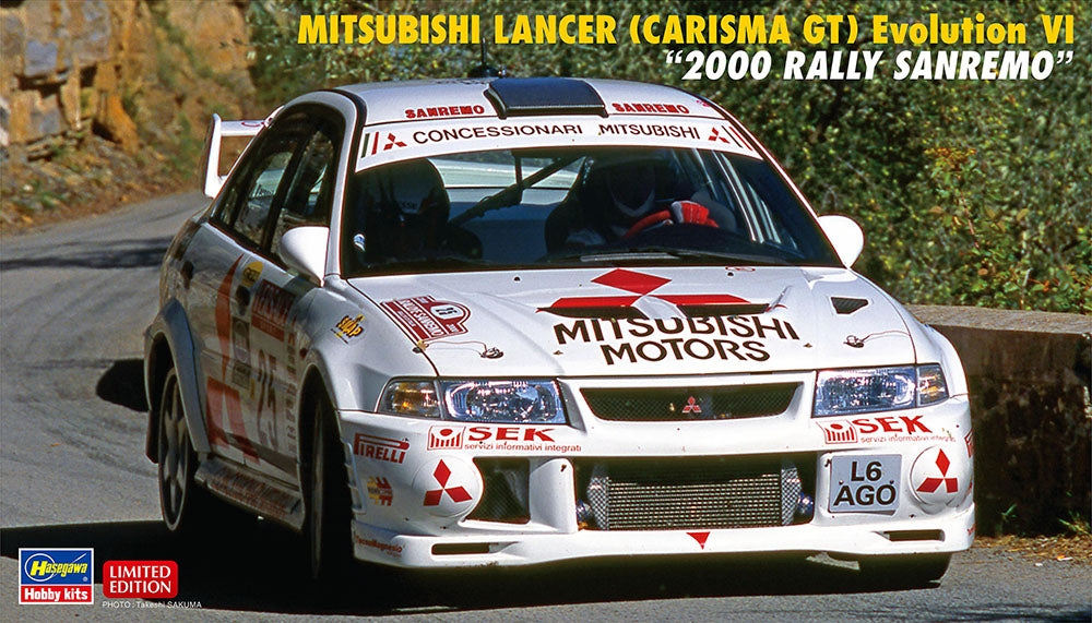 Hasegawa 20712 Mitsubishi Lancer (Carisma GT) Evolution VI 2000 Rallye Sanremo 1/24