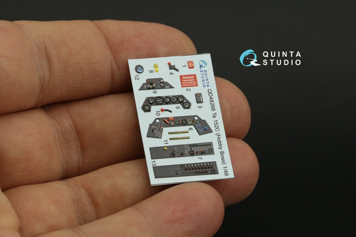 Quinta Studio QD48268 Ta 152C 3D-Printed &amp;amp; coloured Interior on decal paper (Hobby Boss) 1/48 – zdjęcie 2