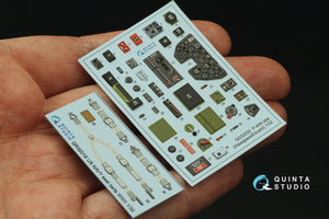 Quinta Studio QD32220 P-40N late 3D-Printed coloured Interior on decal paper (Hasegawa/Eduard) 1/32 – Bild 3