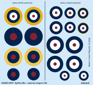 Eduard D48053 Spitfire Mk.I insigne national EDUARD 1/48