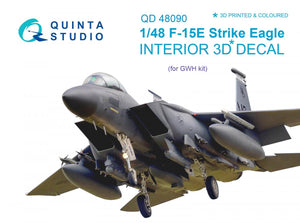 Quinta Studio QD48090 F-15E 3D-Printed &amp;amp; coloured Interior on decal paper (for GWH kit) 1/48